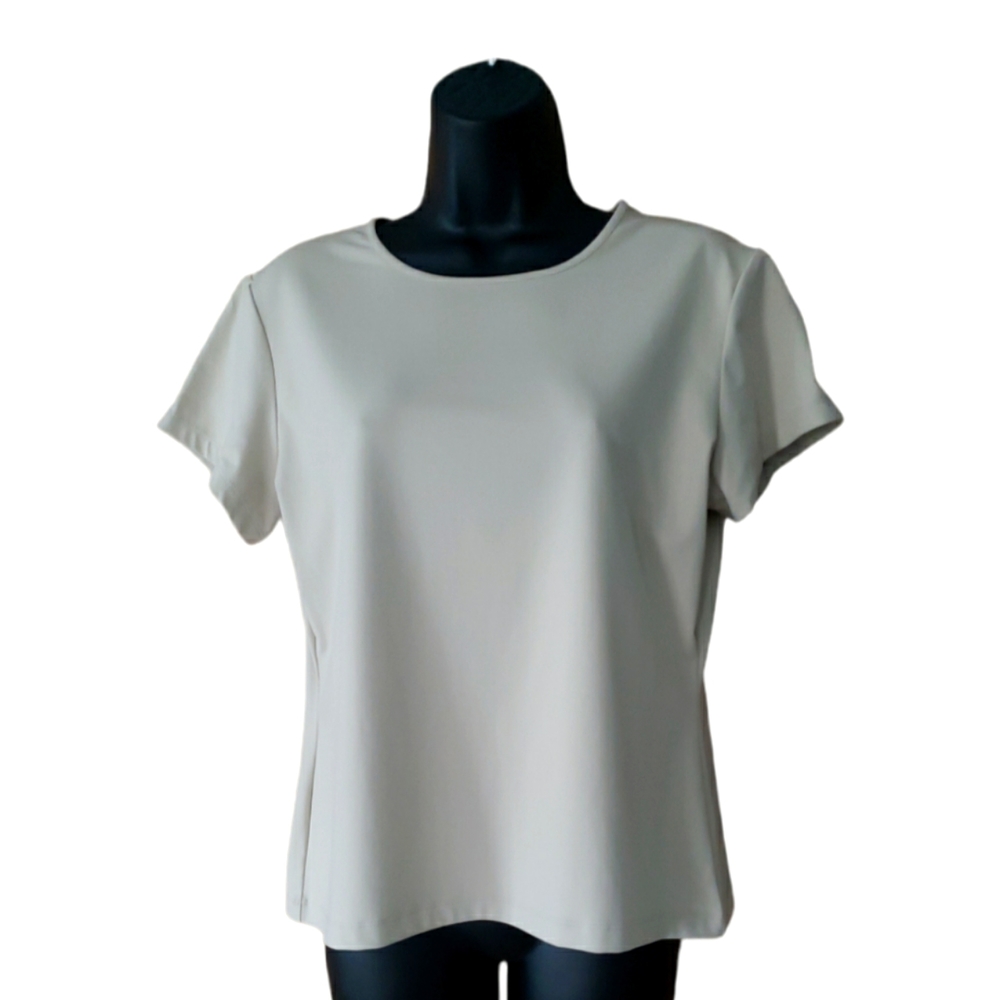 Apostrophe Cream\Nude stretch T-shirt size Large NWT